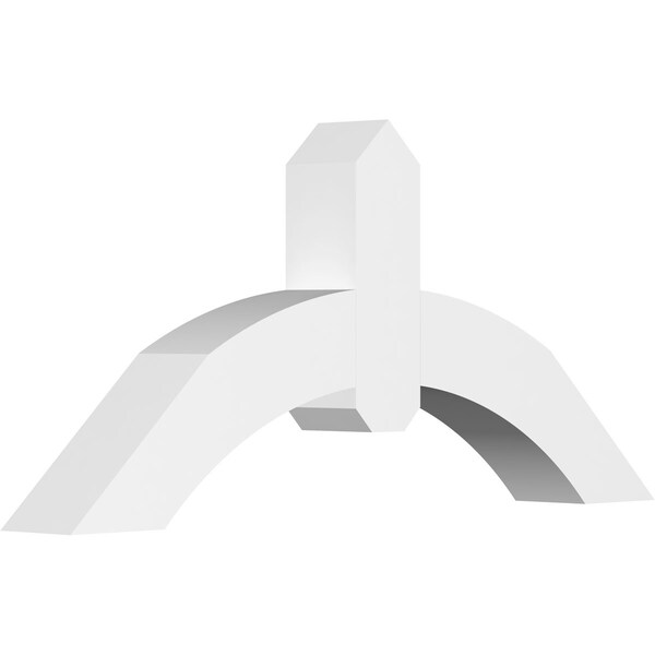 Ekena Millwork Archdale Architectural Grade PVC Gable Bracket, 36"W x 16 1/2"H x 4"D x 4"F, 11/12 Pitch GBP036X17X0404ARC00 - main
